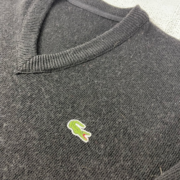 Lacoste Sweaters - VINTAGE LACOSTE CHUNKY V-NECK XL SWEATER
